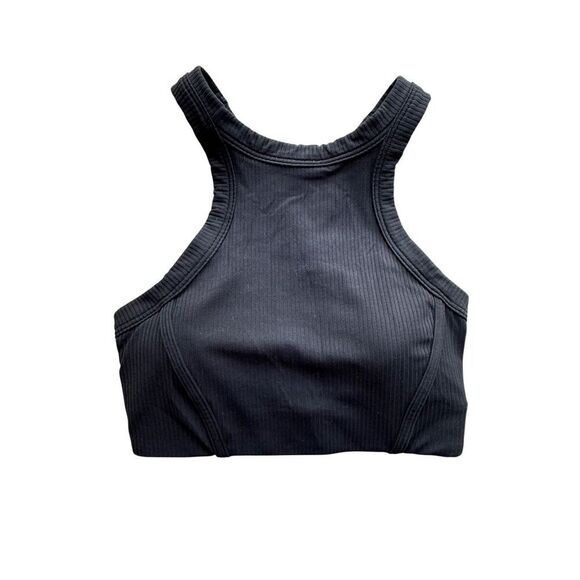 Lululemon Ribbed Nulu High-Neck Yoga Bra In Black Size 2 - Picture 5 of 11